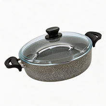 Lavonni 30CM Gray Granite Low Pot Traditional