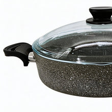 Lavonni 30CM Gray Granite Low Pot Traditional
