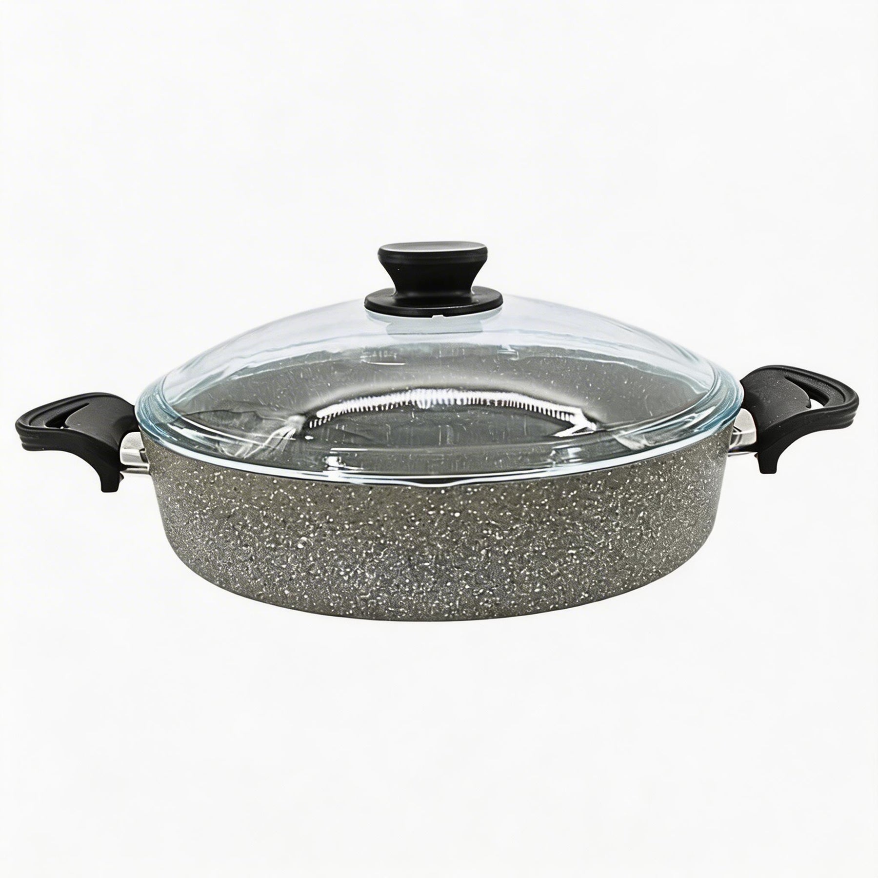 Lavonni 30CM Gray Granite Low Pot Traditional