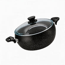Lavonni 11" - 28cm Black Granite Deep Pot Rounded