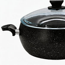 Lavonni 11" - 28cm Black Granite Deep Pot Rounded