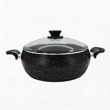 Lavonni 11" - 28cm Black Granite Deep Pot Rounded