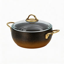 Lavonni 22CM Black-Gold Granite Deep Pot Rounded