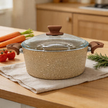 Lavonni 26CM Beige Granite Deep Pot Traditional