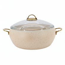 Lavonni 12"-30cm Beige Granite Deep Pot Rounded