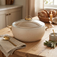 Lavonni 12"-30cm Beige Granite Deep Pot Rounded