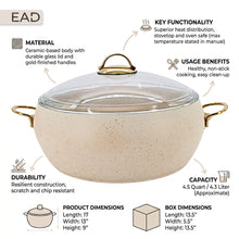 Lavonni 12"-30cm Beige Granite Deep Pot Rounded