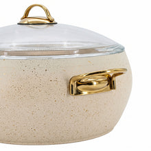 Lavonni 12"-30cm Beige Granite Deep Pot Rounded