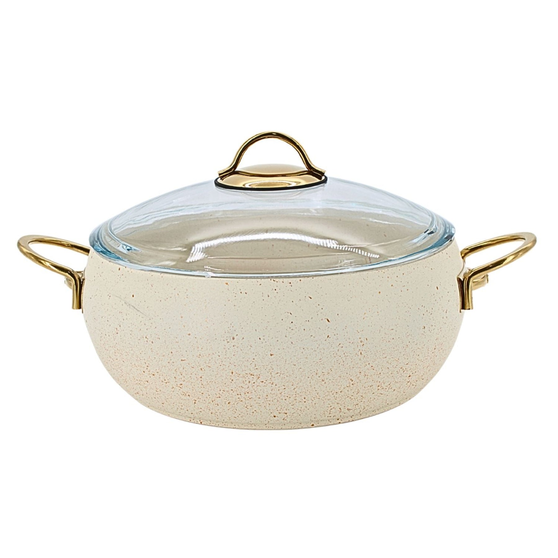 Lavonni 24CM Beige Granite Deep Pot Rounded