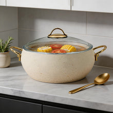 Lavonni 26CM Beige Granite Deep Pot Rounded