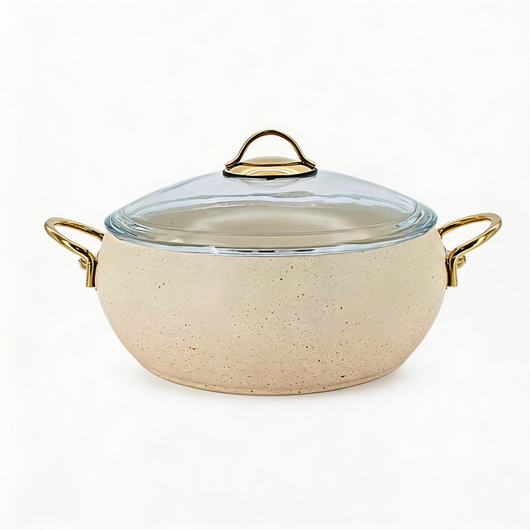 Lavonni 26CM Beige Granite Deep Pot Rounded