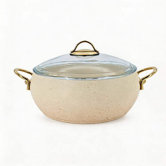Lavonni 26CM Beige Granite Deep Pot Rounded