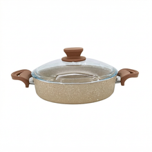 Lavonni 24CM Beige Granite Low Pot Traditional