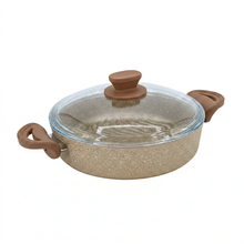 Lavonni 24CM Beige Granite Low Pot Traditional