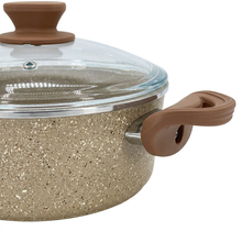 Lavonni 24CM Beige Granite Low Pot Traditional