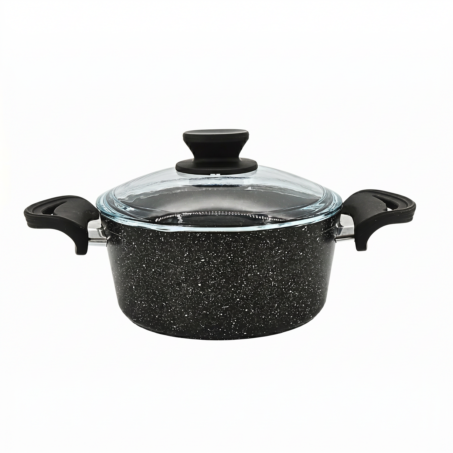 Lavonni 8" - 20cm Black Granite Deep Pot Traditional