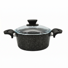 Lavonni 8" - 20cm Black Granite Deep Pot Traditional