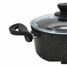Lavonni 8" - 20cm Black Granite Deep Pot Traditional