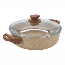 Lavonni 28CM Beige Granite Low Pot Traditional