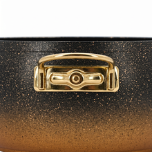 Lavonni 28CM Black-Gold Granite Deep Pot Rounded