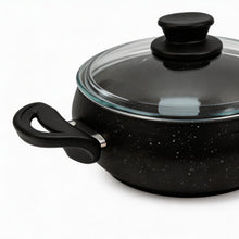 Lavonni 7PC Deep Cooking Pot and Pan Set Rounded Black