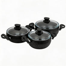 Lavonni 6 Piece Cooking Pots w/ Dual Handle-Black