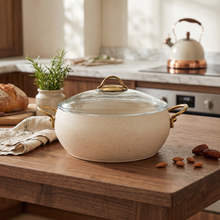 Lavonni 18CM Beige Granite Deep Pot Rounded