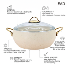 Lavonni 18CM Beige Granite Deep Pot Rounded