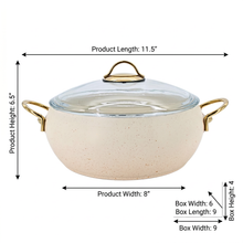 Lavonni 18CM Beige Granite Deep Pot Rounded