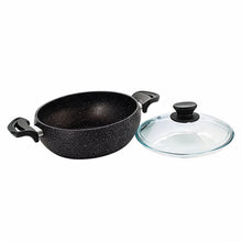 Lavonni 28CM Black Granite Low Pot Rounded