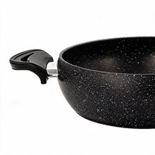 Lavonni 28CM Black Granite Low Pot Rounded