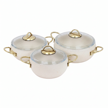 Lavonni 6 Piece Cooking Pots w/ Dual Handle-Beige