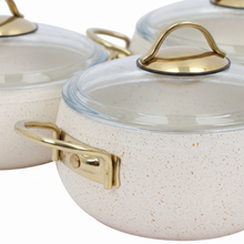 Lavonni 6 Piece Cooking Pots w/ Dual Handle-Beige