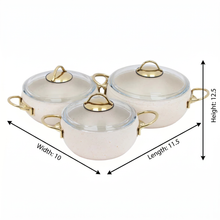 Lavonni 6 Piece Cooking Pots w/ Dual Handle-Beige