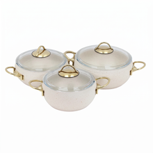 Lavonni 6 Piece Cooking Pots w/ Dual Handle-Beige