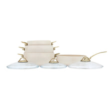 Lavonni 7PC Deep Cooking Pot and Pan Set Rounded Beige
