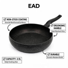 Lavonni Deep Nonstick Frying Pan - 30CM - Black