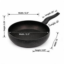 Lavonni Deep Nonstick Frying Pan - 30CM - Black