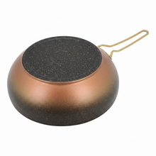 Lavonni Deep Nonstick Frying Pan - 11.0"- 28cm- Black-Gold