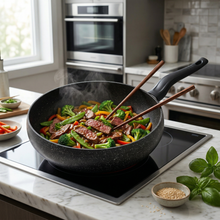 Lavonni Deep Nonstick Frying Pan - 26CM - Black