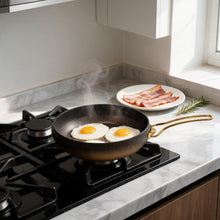 Lavonni Deep Nonstick Frying Pan - 26CM - Black-Gold