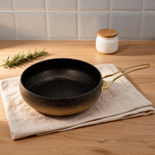 Lavonni Deep Nonstick Frying Pan - 26CM - Black-Gold