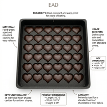 Lavonni Heart-Shape Nonstick Baking Mold Tray