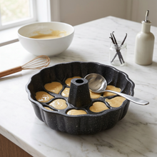 Lavonni Black Nonstick Fluted Bundt Cake Pan -  Ring Mold for Baking