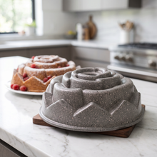 Lavonni Gray Nonstick Fluted Bundt Cake Pan -  Ring Mold for Baking