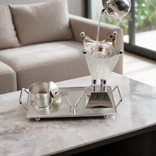 Silver Incense Burner & Tray Set - Luxury Metal Bakhoor Burner with Decorative Accessories