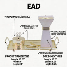 Modern White & Silver Bakhoor Incense Burner Set with Tray - Minimalist Arabic Home Decor