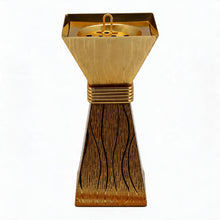 Gold Pyramid Incense Burner & Tray Set - Luxury Metal Bakhoor Burner with Decorative Accessories