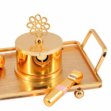 Luxury Gold Bakhoor Incense Burner Set with Tray - Ornate Arabic Mabkhara Home D�cor