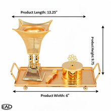 Luxury Gold Bakhoor Incense Burner Set with Tray - Ornate Arabic Mabkhara Home D�cor
